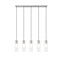 Z-Lite Alton Linear Chandelier, 5-Light, 4.75 In.W x 42 In.L x 14.25 In.H, Brushed Nickel/Clear+Frosted 824P-5L-BN - alternate 8